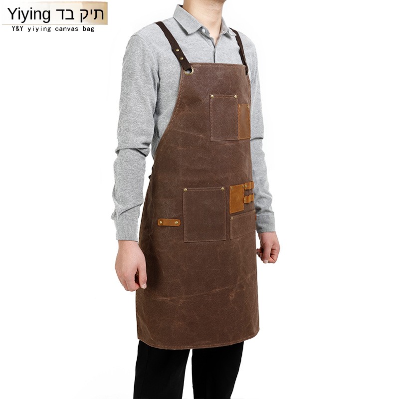 Woodworking Overalls - Fashionable Oil Wax Canvas Apron Tool