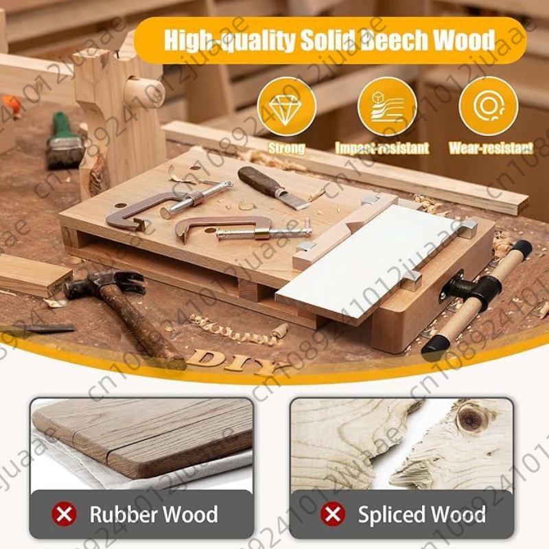 Woodworking Bench Vise - Hardwood Bench Desktop Woodworking Vise Woodworking