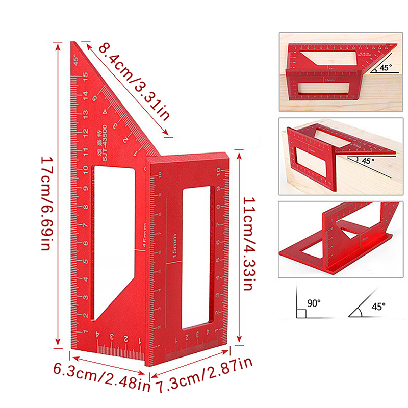 Woodworking Marking Gauge - Multifunctional Angle Ruler 45 90 Degree