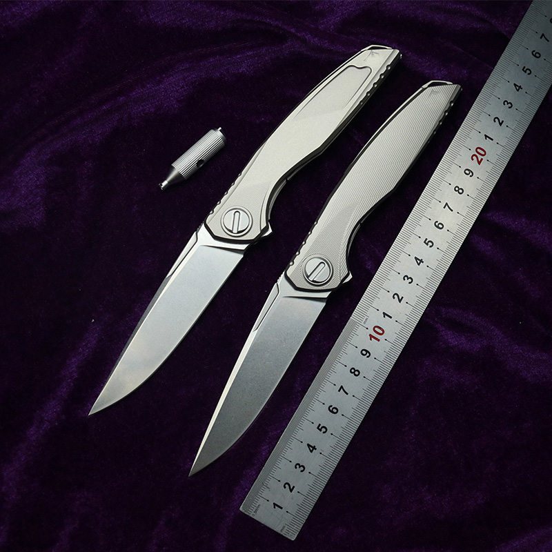 Woodworking Logos - LEMIFSHE Astrum Titanium Handle Folding Blade