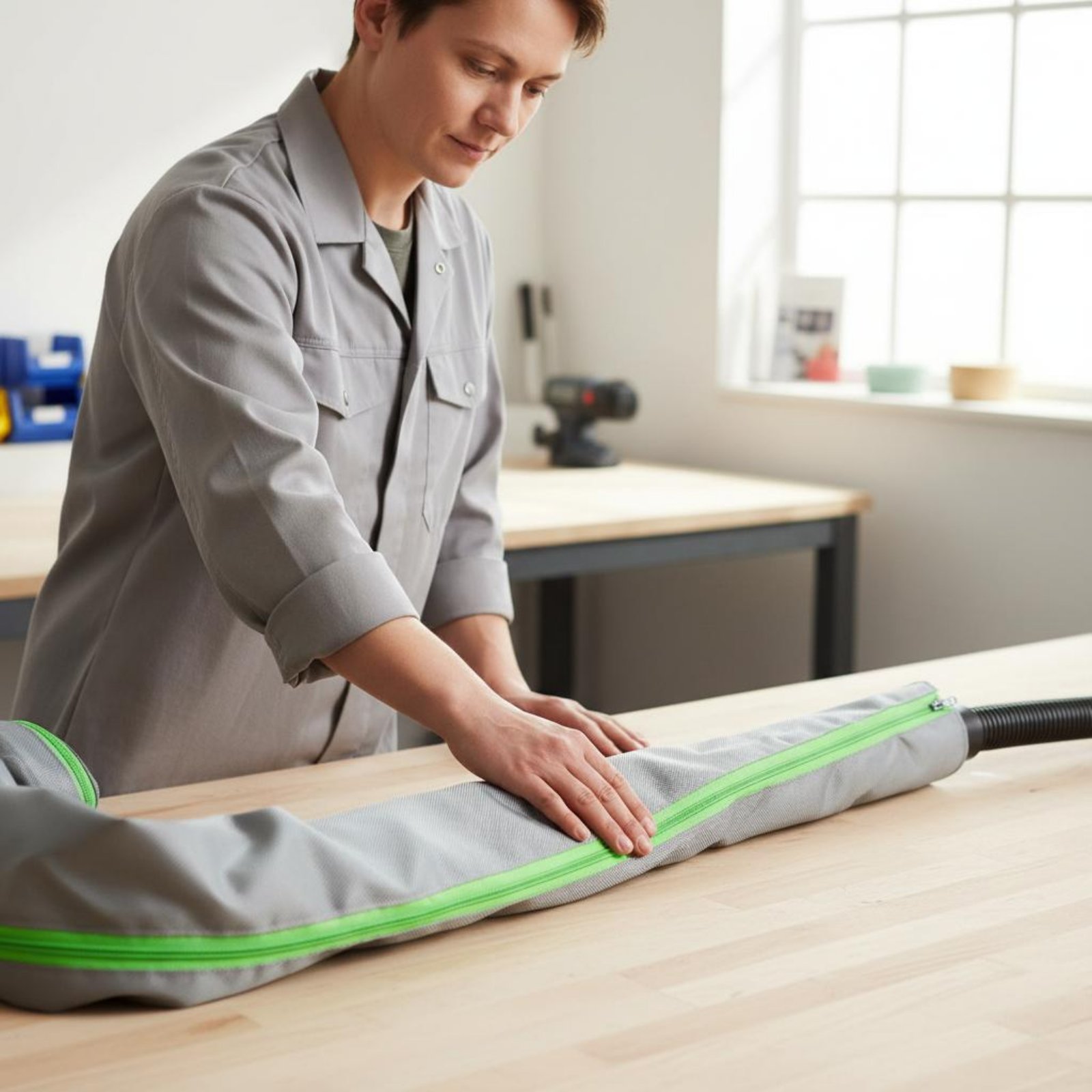 Woodworking Workshop Design - Particle Extractor Hose Sleeve Waterproof Vacuum
