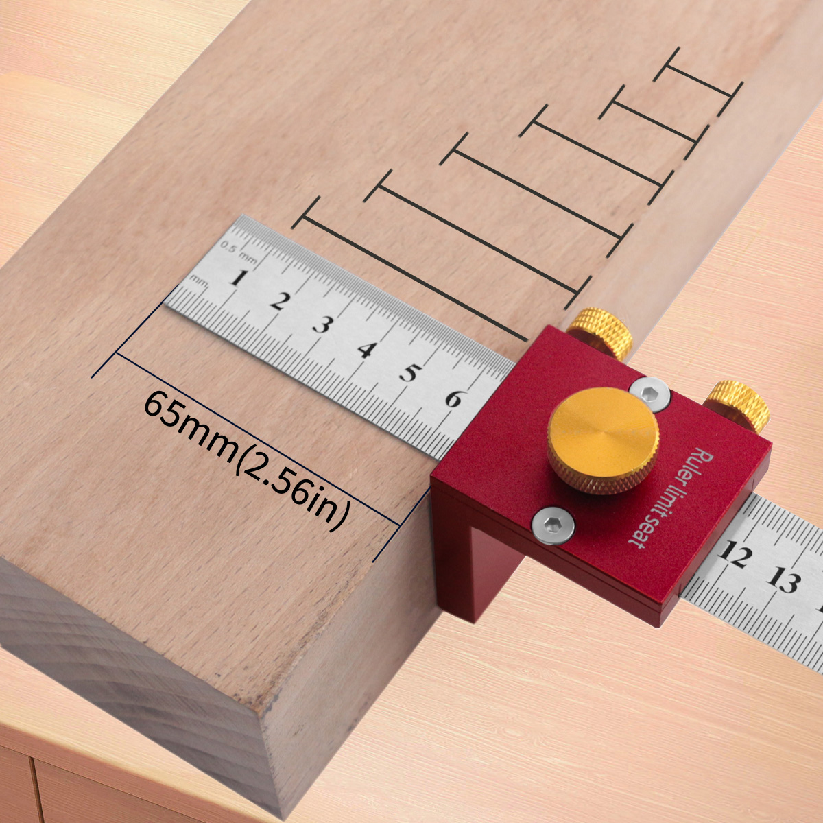 Marking Gauge Tool - 30cm/12 Inch Scribing Ruler 90 Degrees
