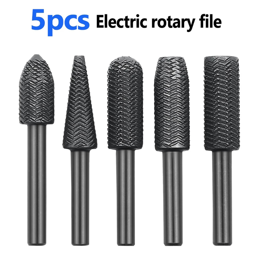 Woodworking Rasps And Files - 5Pcs Double Cut Rotary Rasp File