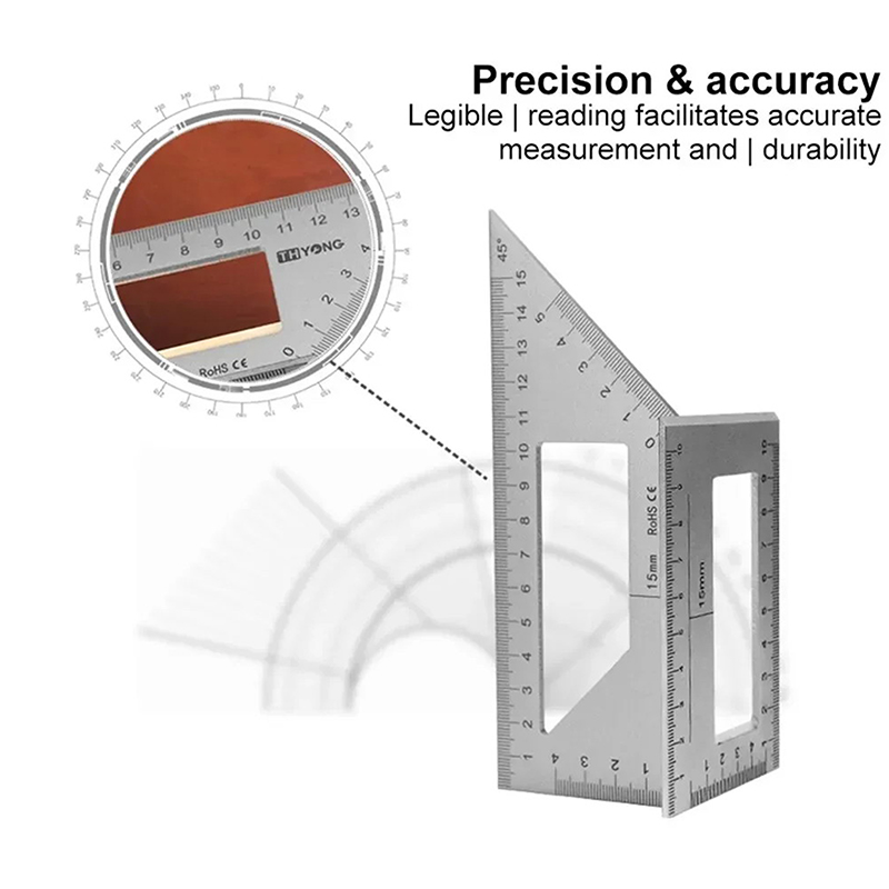 Woodworking Marking Gauge - Multifunctional Angle Ruler 45 90 Degree