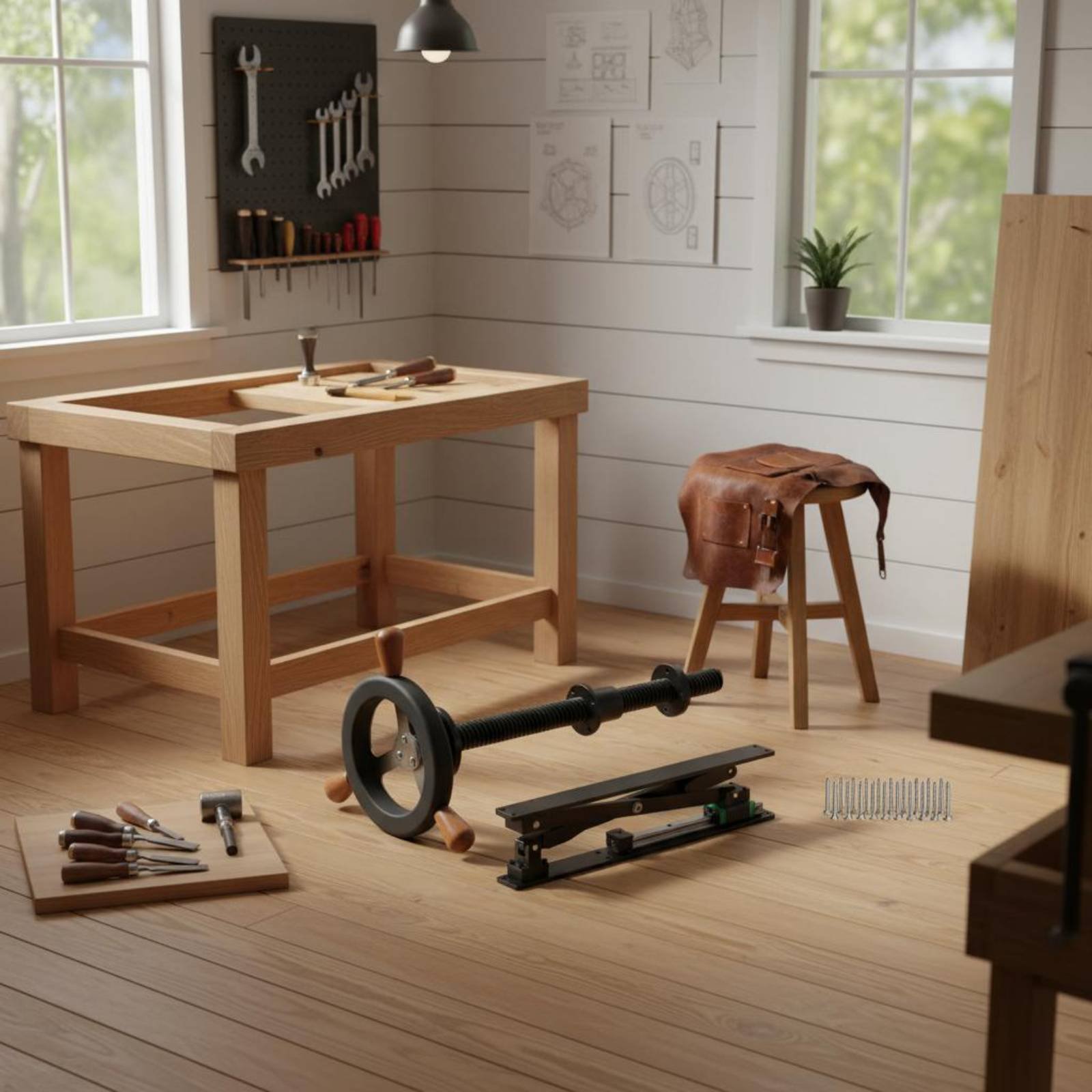 Workbench Leg Clamp European D - Woodworking Workshop Design review and price