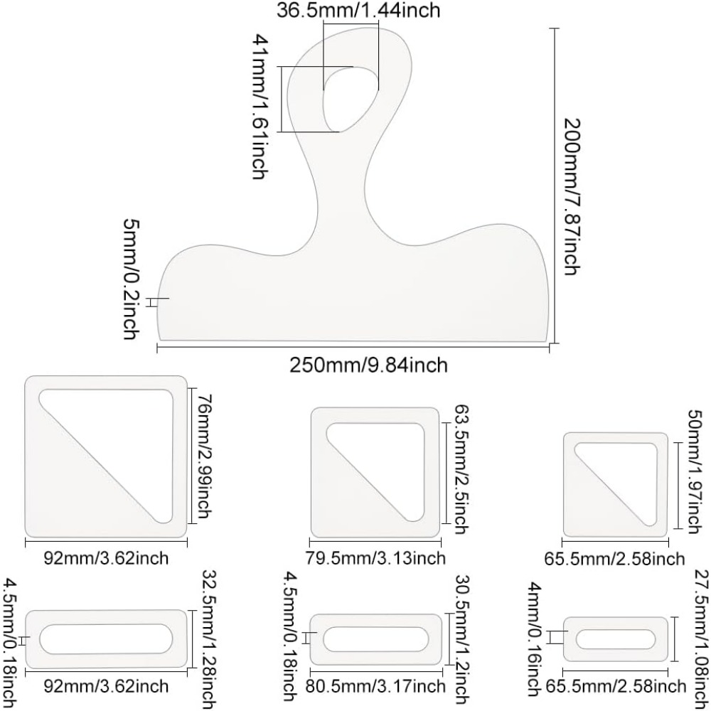 7Pcs Charcuterie Template Acry - Woodworking Boards review and price