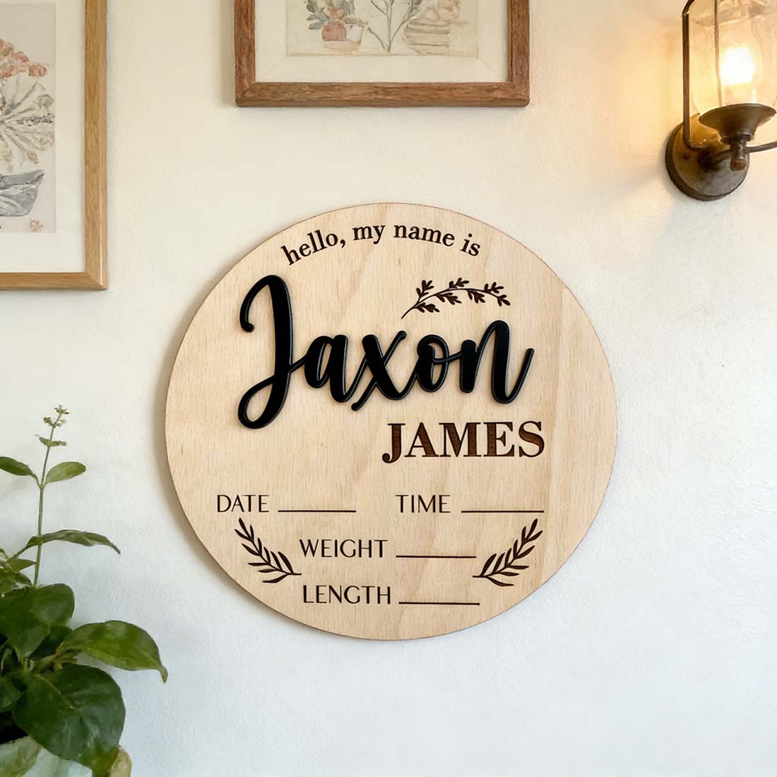 1Pc Custom Baby Announcement S - Woodworking Jobs review and price