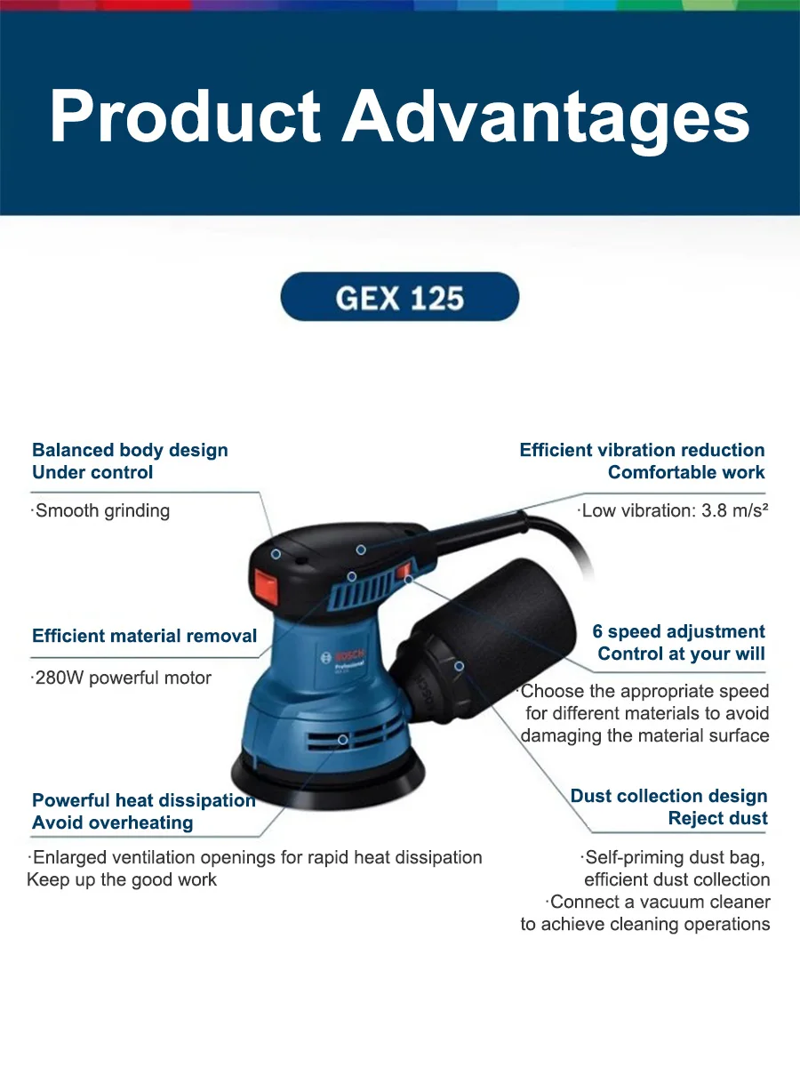 Bosch GEX125 280W Multifunctio - Woodworking Machinery review and price