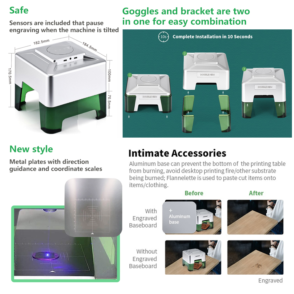 3W Mini Laser Engraver Portabl - Woodworking Logos review and price