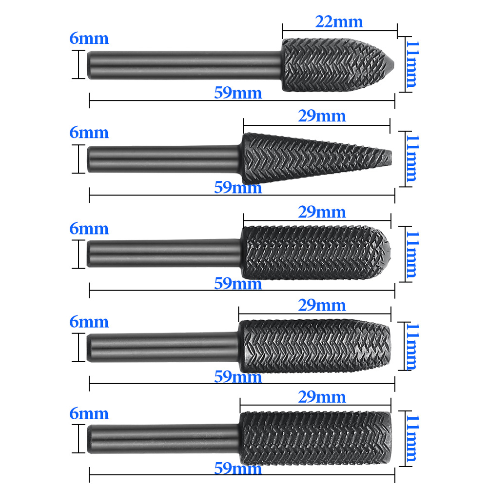 5Pcs Double Cut Rotary Rasp Fi - Woodworking Rasps And Files review and price