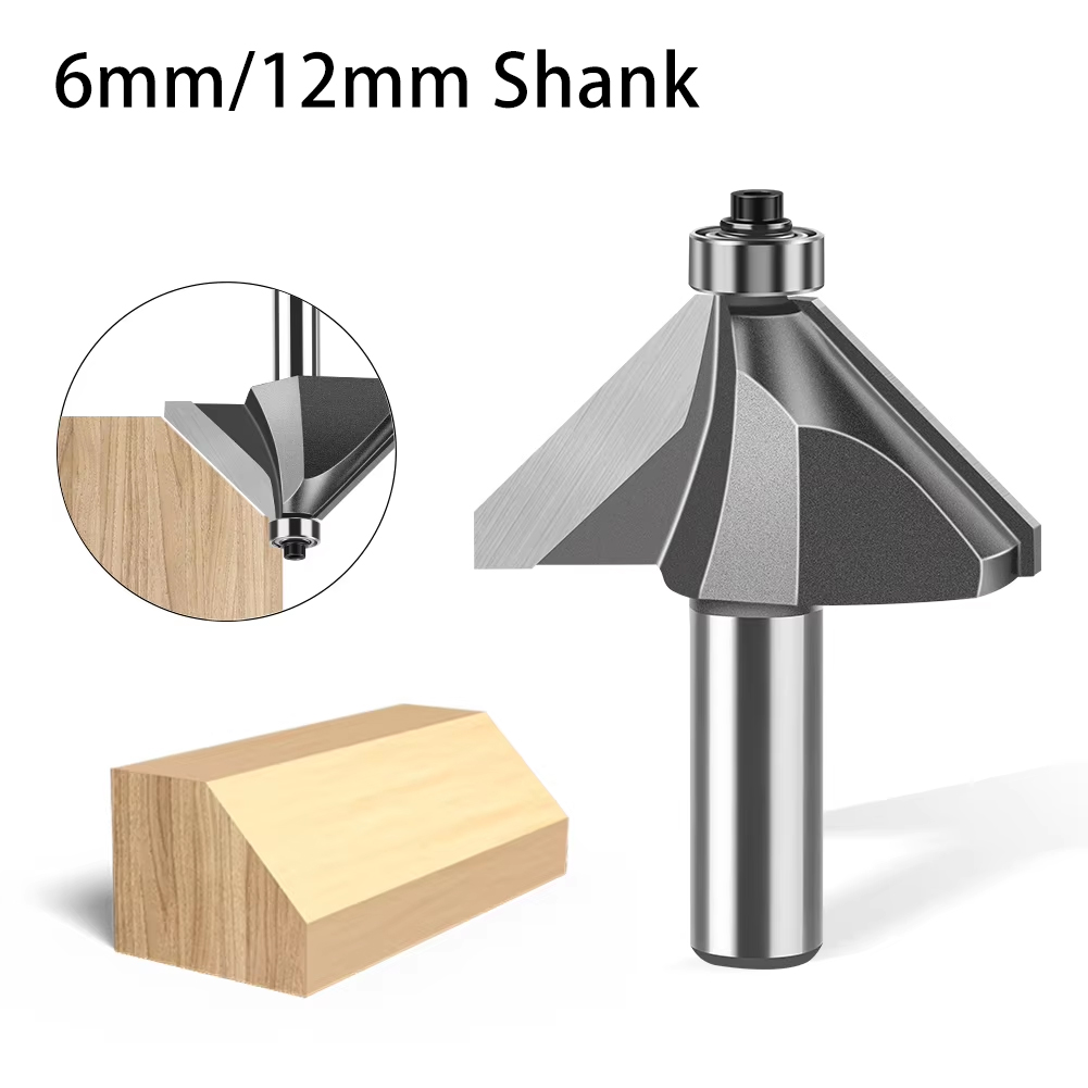 6mm 12mm Shank 45 Degree Bevel - Woodworking Edge Corner Planer review and price